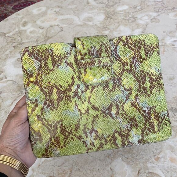 Maurizio Taiuti Italy Snakeskin Leather Clutch Bag - Picture 3 of 12